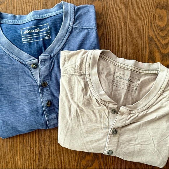 Eddie Bauer Men’s M Henley Bundle – Legend Wash – Soft Cotton – 25% Off - Picture 2 of 11